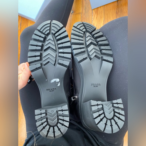 Prada re-nylon and leather combat booties size 37. Brand new in box with tags - Picture 7 of 11